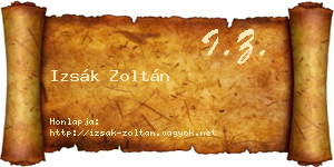 Izsák Zoltán névjegykártya