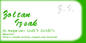 zoltan izsak business card